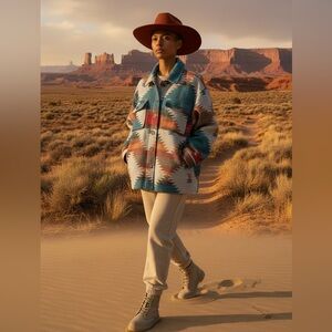 Jodifl Jacket Aztec Long Sleeves Collared Shirt Jacket